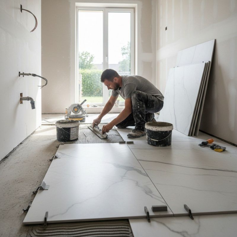 Porcelain Tile Installation detail